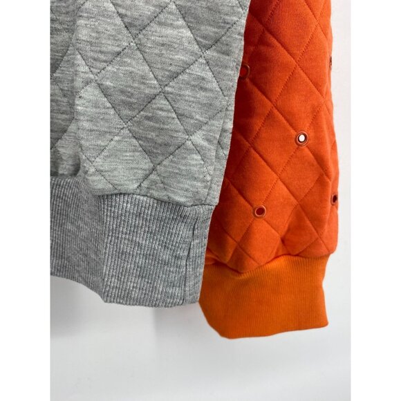English Rose Quilted Sweatshirt Grey & Orange Cotton/Polyester Blend Medium New - Picture 6 of 6